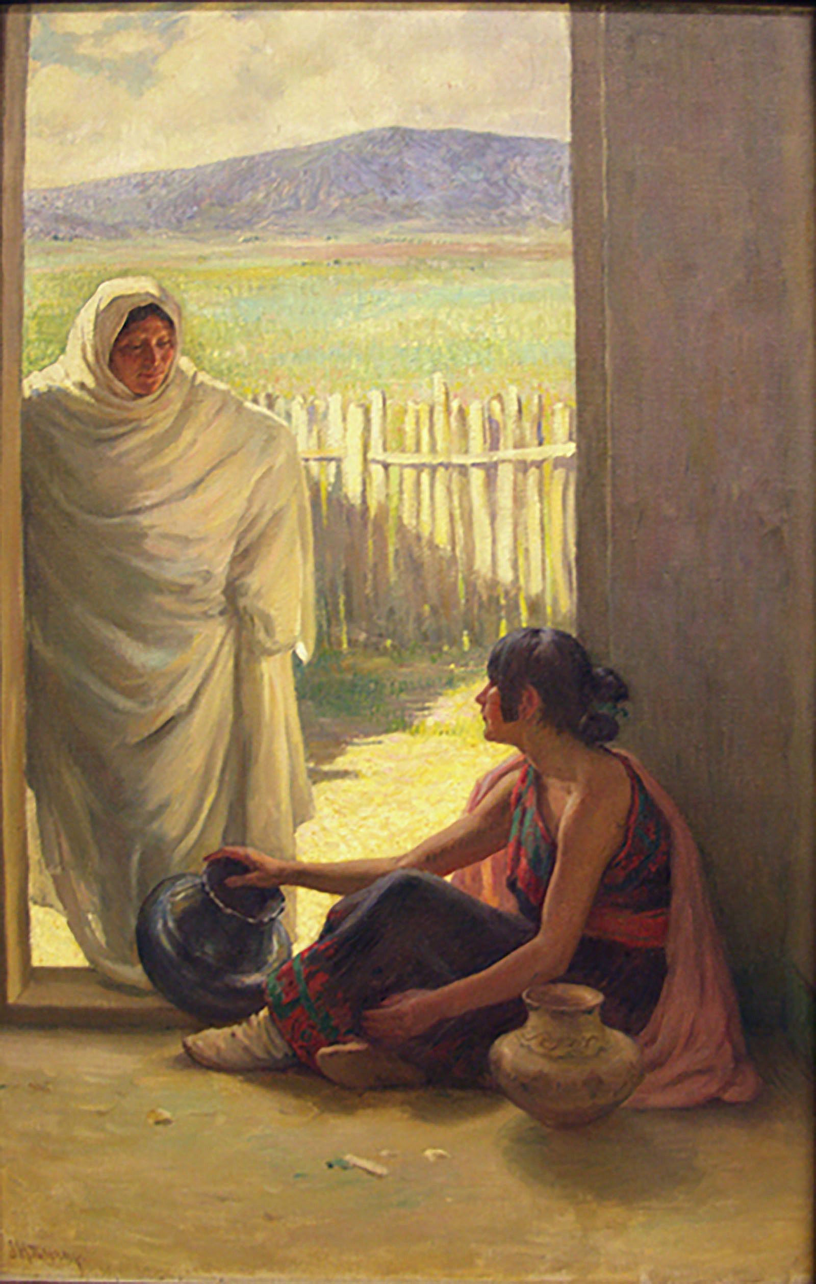 Francisco & Crucita; [Crucita in Doorway]